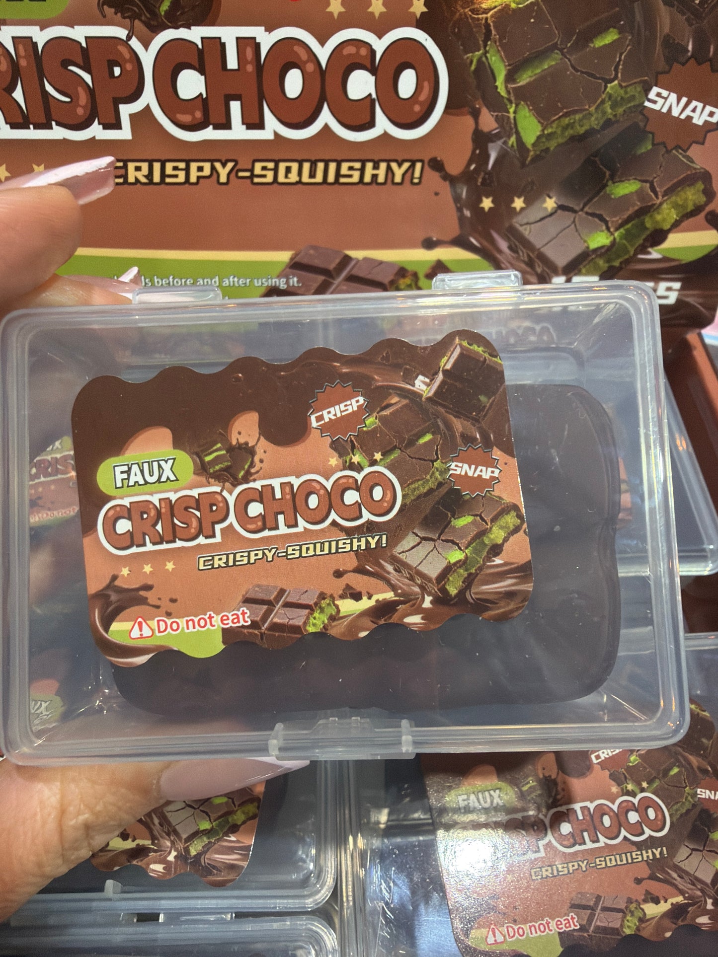 Chocolate bar wax cracking squishy