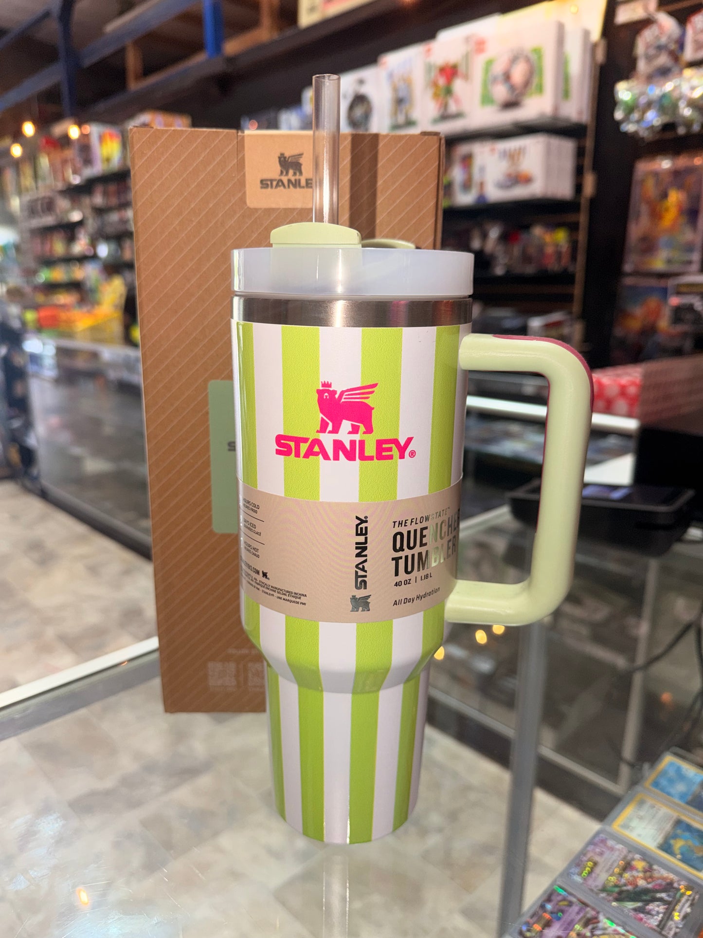 Stanley- Lime Green Stripe