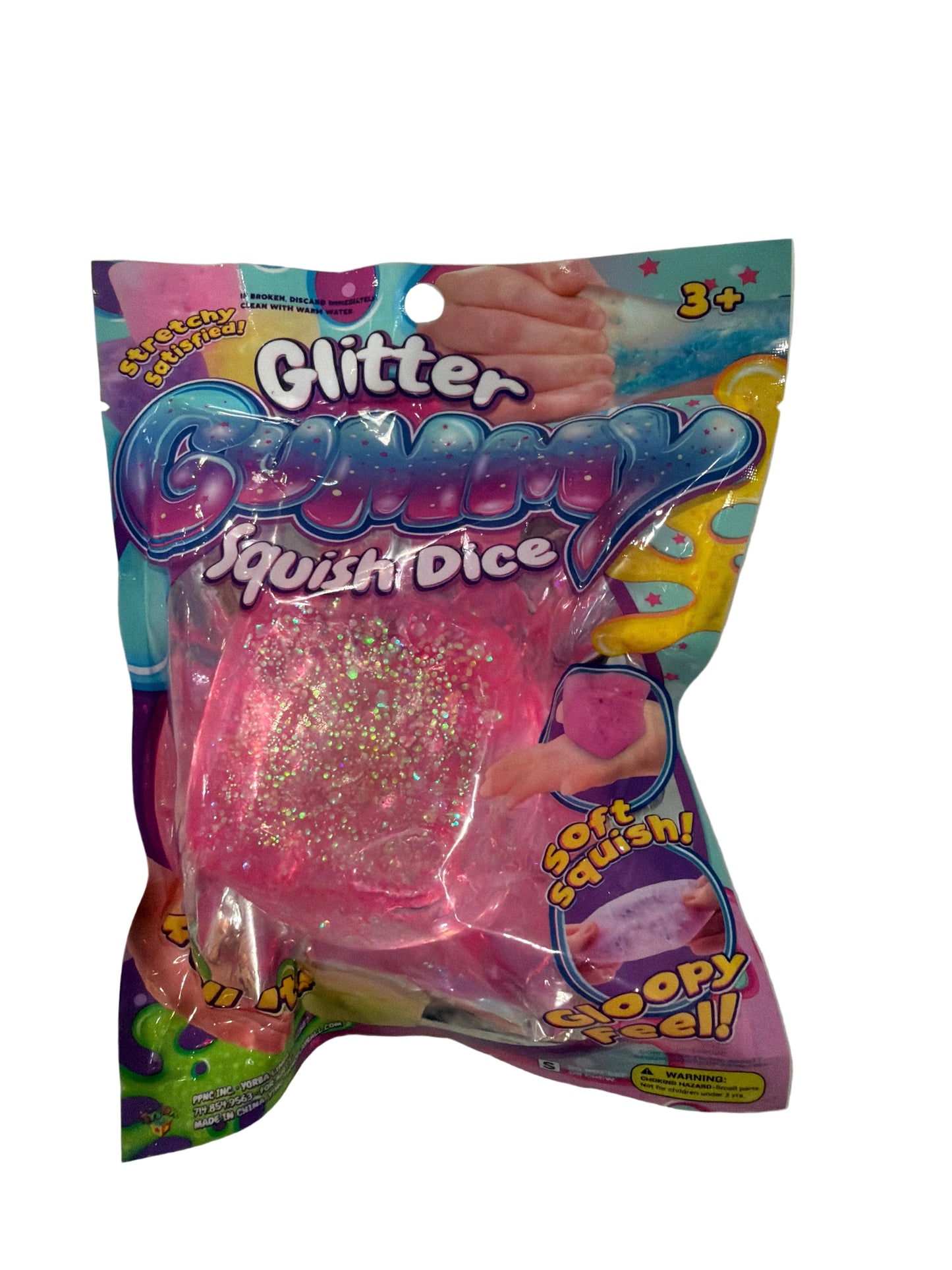 Glitter Gummy Squishy Dice