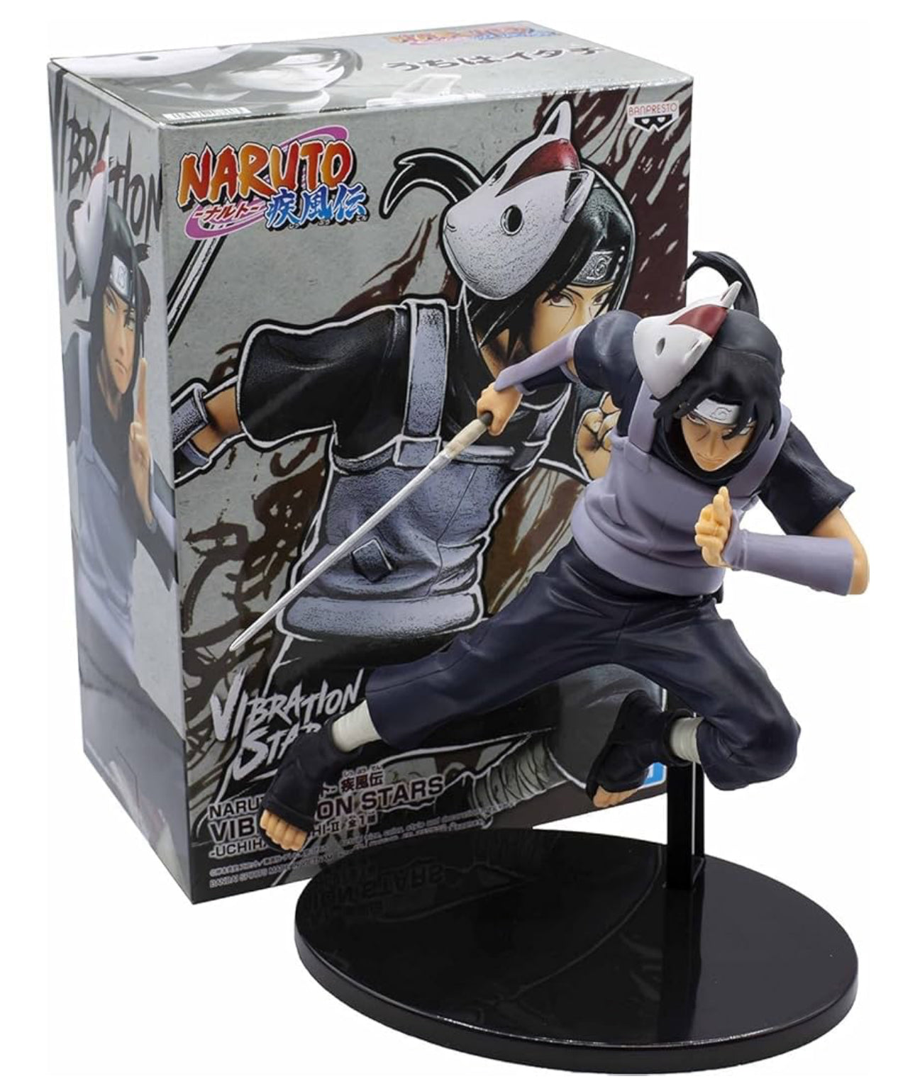 Banpresto - Naruto Shippuden - Vibration Stars - Uchiha Itachi II Statue, Black