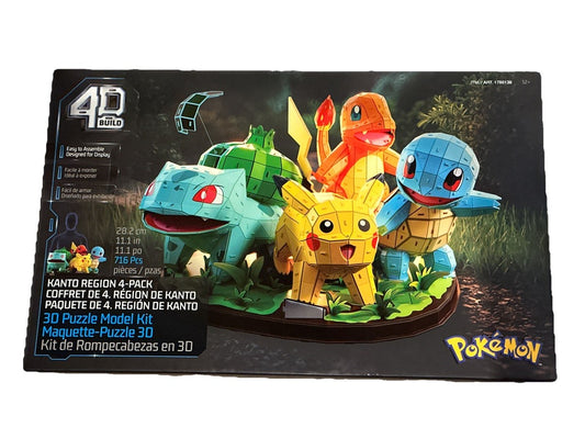 4D Build Pokémon Starter Set 3D Model Kit