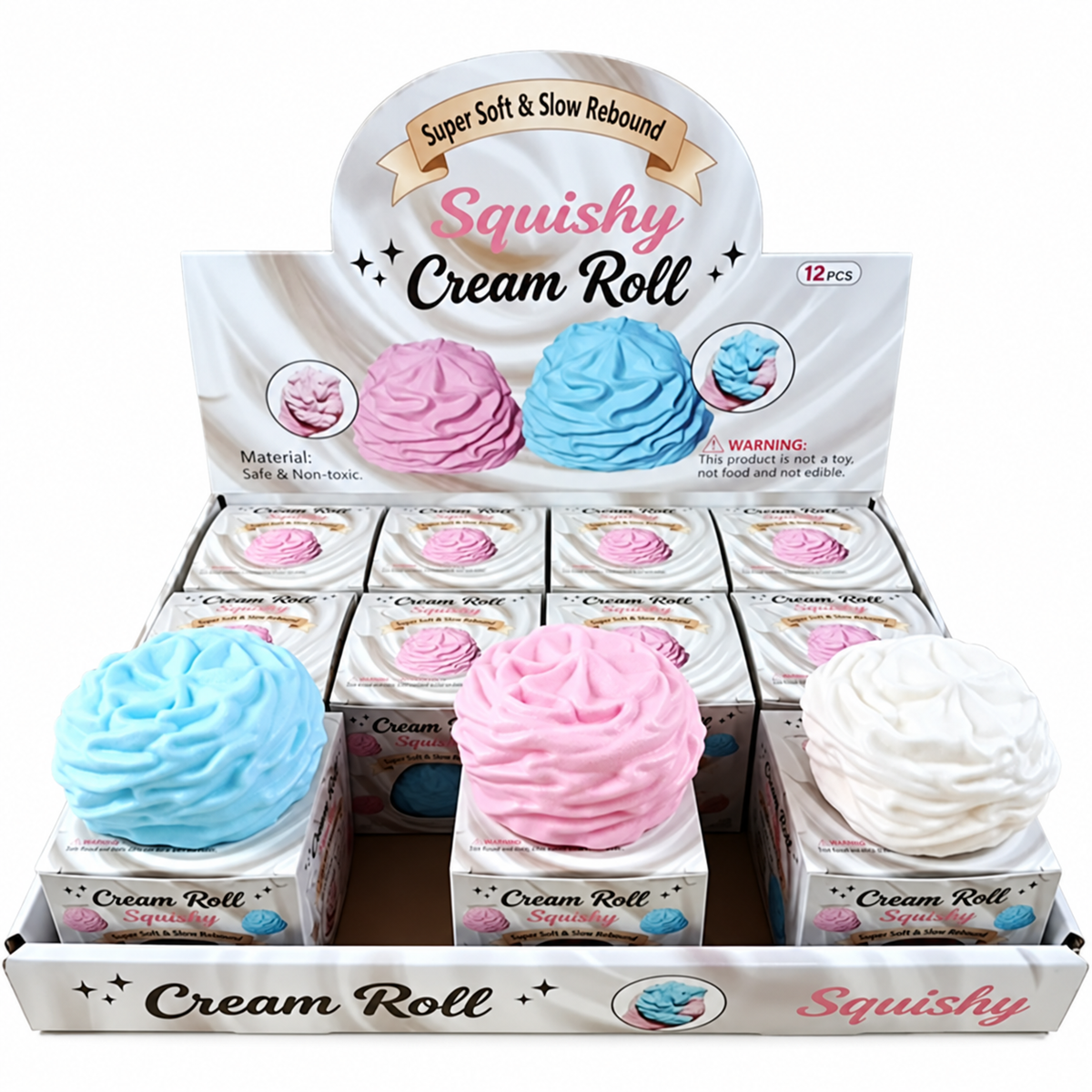 Crunchy Cream roll squishy - any color
