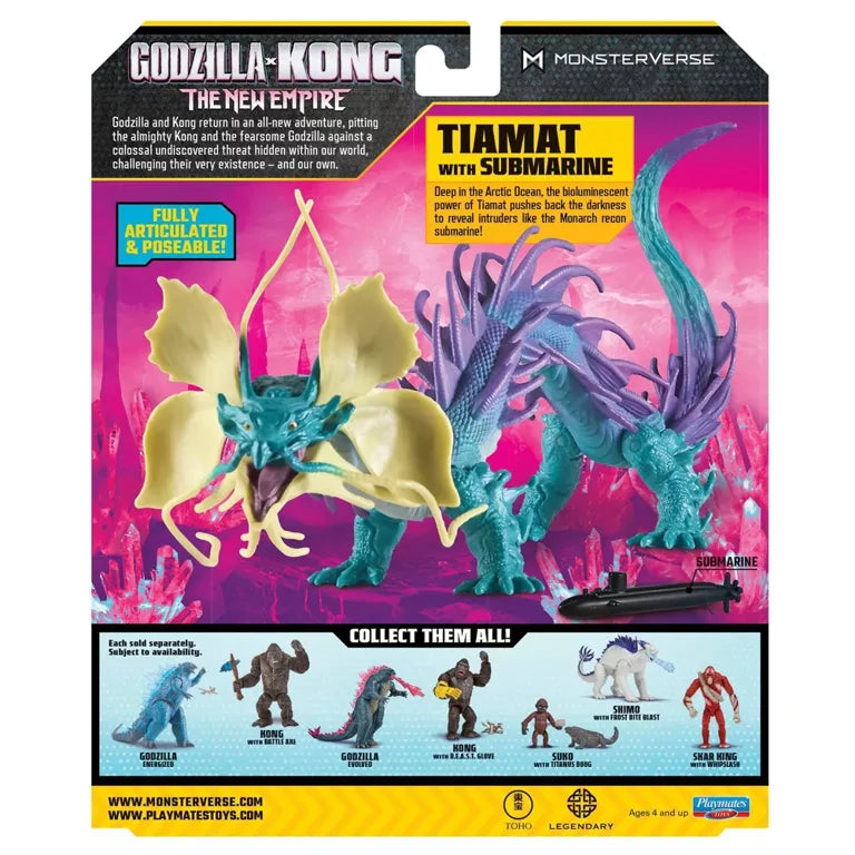 Godzilla x Kong: 6" Tiamat Figure with Submarine Accessory by Playmates Toys