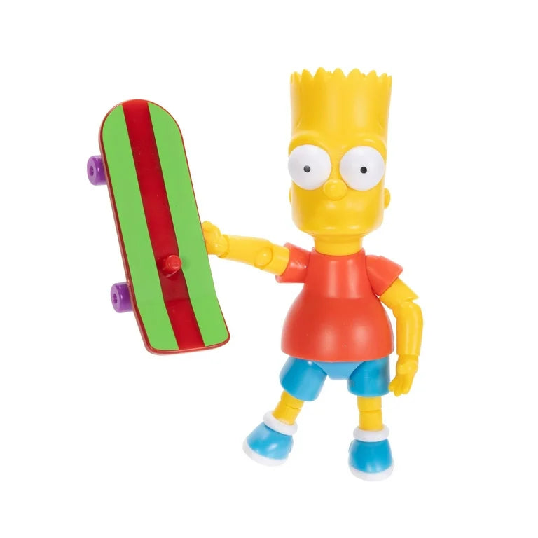 The Simpsons 5 inch Bart Simpson Action Figure with Skateboard Accessory