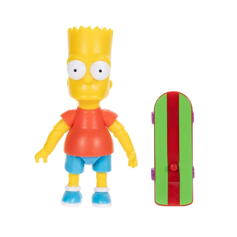 The Simpsons 5 inch Bart Simpson Action Figure with Skateboard Accessory