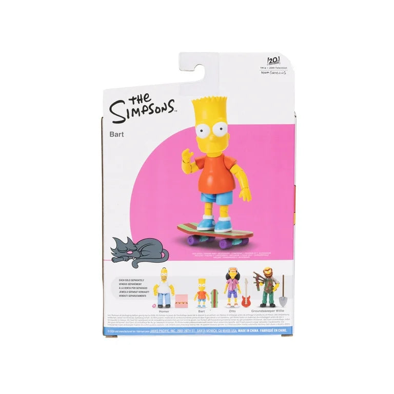 The Simpsons 5 inch Bart Simpson Action Figure with Skateboard Accessory