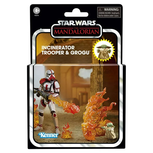 Star Wars The Vintage Collection Incinerator Trooper & Grogu Deluxe Figures, 3.75-Inch-Scale
