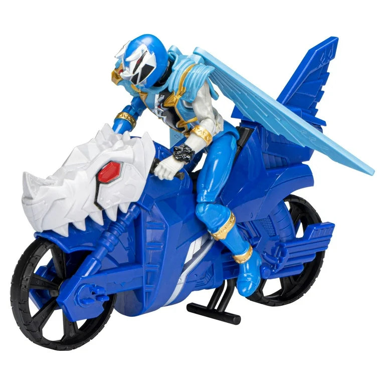 Power Rangers: Dino Fury Face-Off Blue Ranger and Vehicle vs Lord Zedd Kids Toy