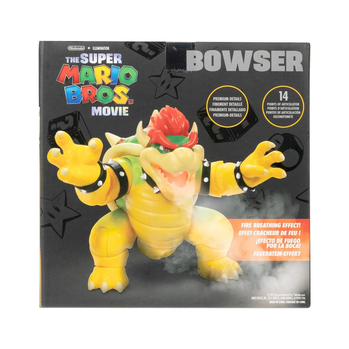 The Super Mario Bros. Movie 7 inch Feature Bowser Action Figure with Fire Breathing Effects