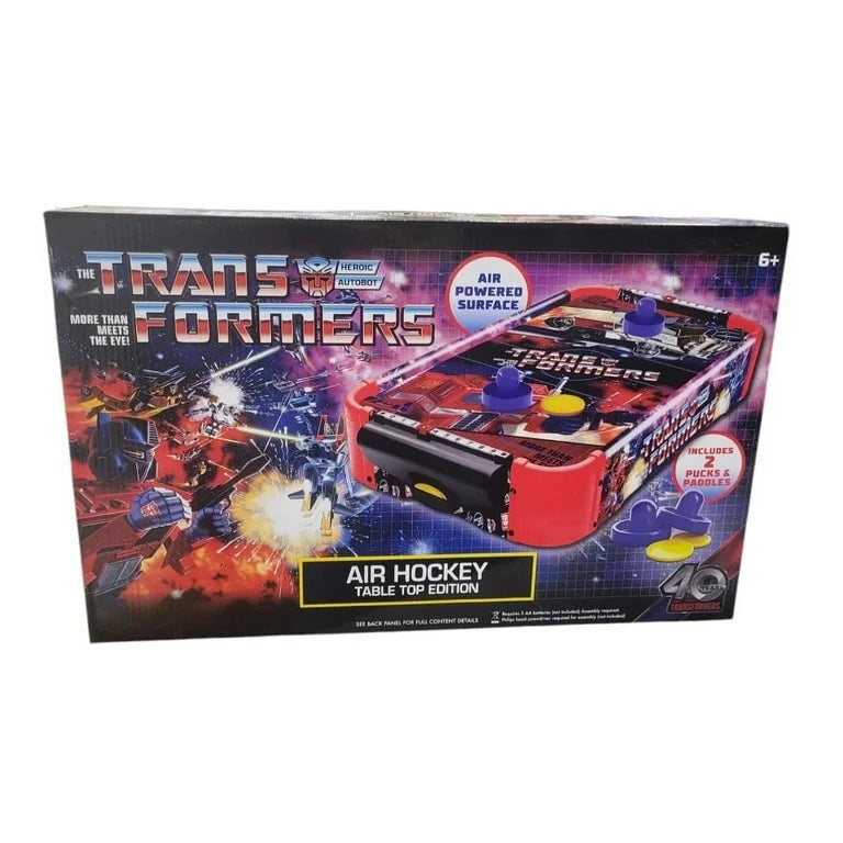 TRANSFORMERS AIR HOCKEY TABLE TOP INCLUDES 2 PUCKS AND PADDLES