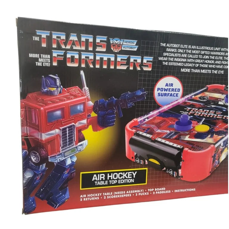 TRANSFORMERS AIR HOCKEY TABLE TOP INCLUDES 2 PUCKS AND PADDLES