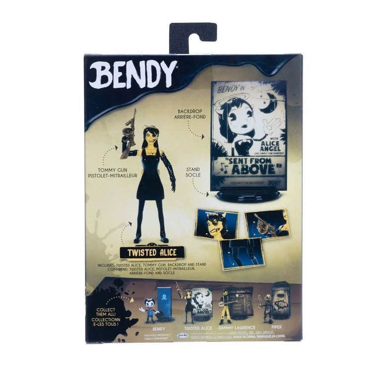 Bendy and the Ink Machine 5 inch Articulated Twisted Alice Action Figure with Tommy Gun