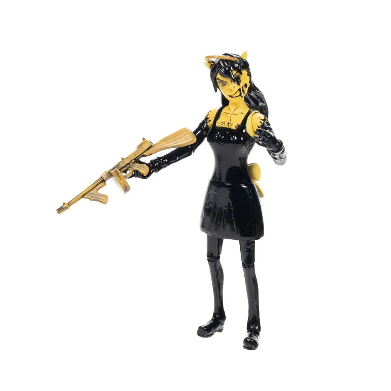 Bendy and the Ink Machine 5 inch Articulated Twisted Alice Action Figure with Tommy Gun