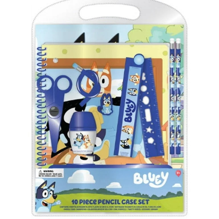 Bluey 10 piece pencil case set