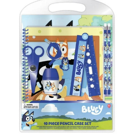 Bluey 10 piece pencil case set