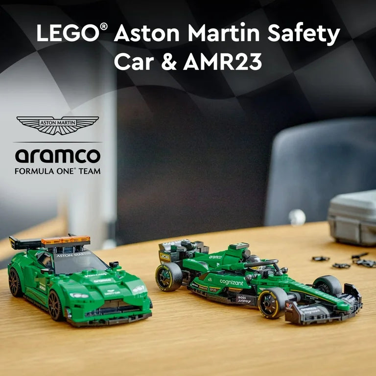 Lego speed champions, Aston Martin, vantage safety car and AMR 23 