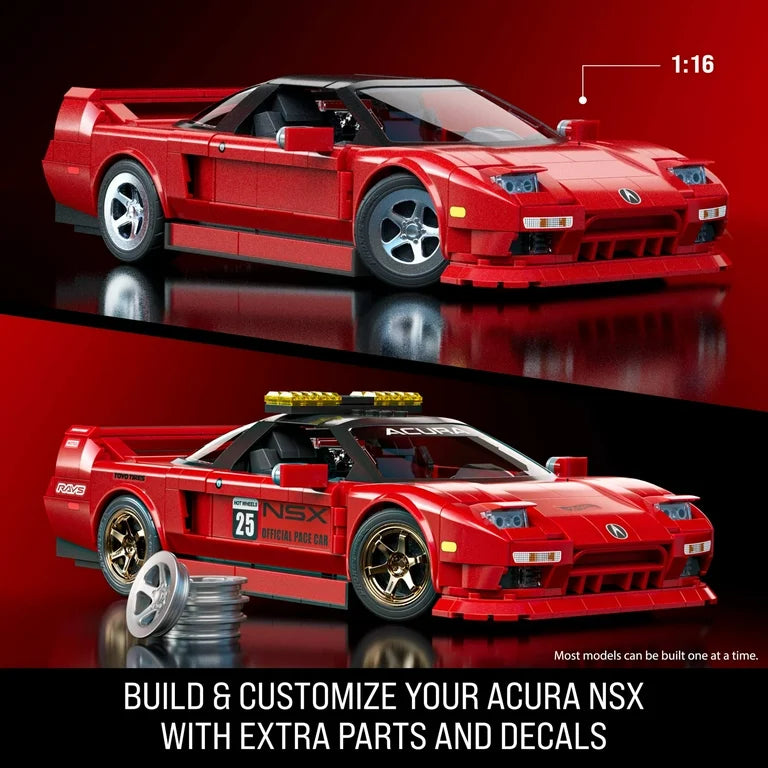 Mattel Brick Shop Hot Wheels ’90 Acura NSX Building Toy for Collectors