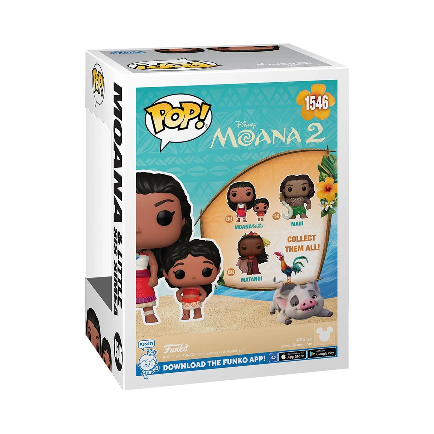 Funko pop Disney Moana, two Moana and little sis simea 1546 