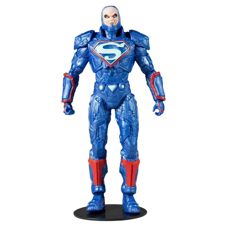 McFarlane Toys DC Multiverse - Lex Luthor in Power Suit - Blue Suit with Throne Action Figure Set, 4 Pieces