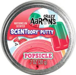 Crazy Aaron's SCENTsory Thinking Putty tin in the "Popsicle" scent.