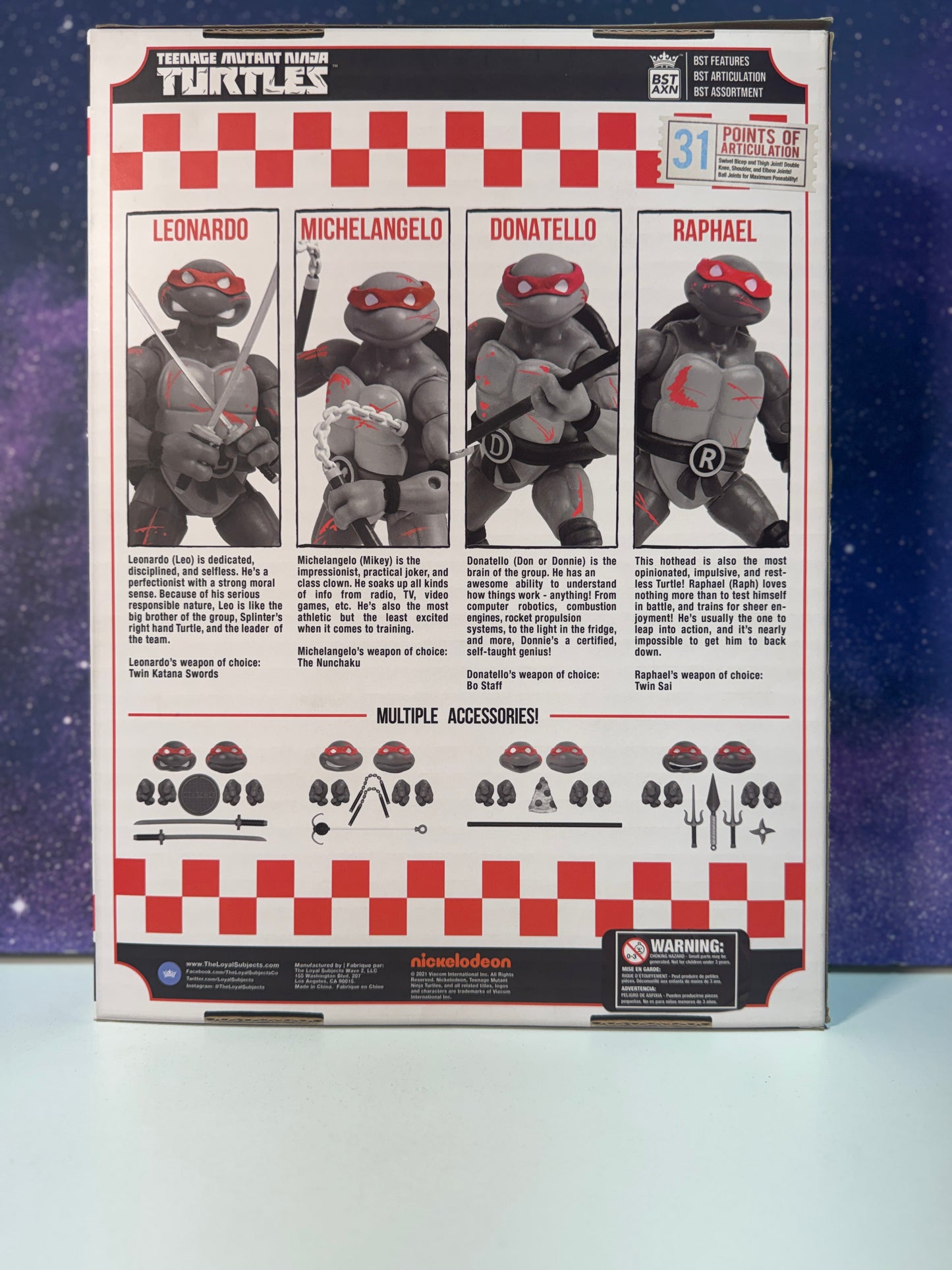 BST Pizza Teenage Mutant Ninja Turtles (Includes 4 Action Figures And Limited edition Pizza Box)