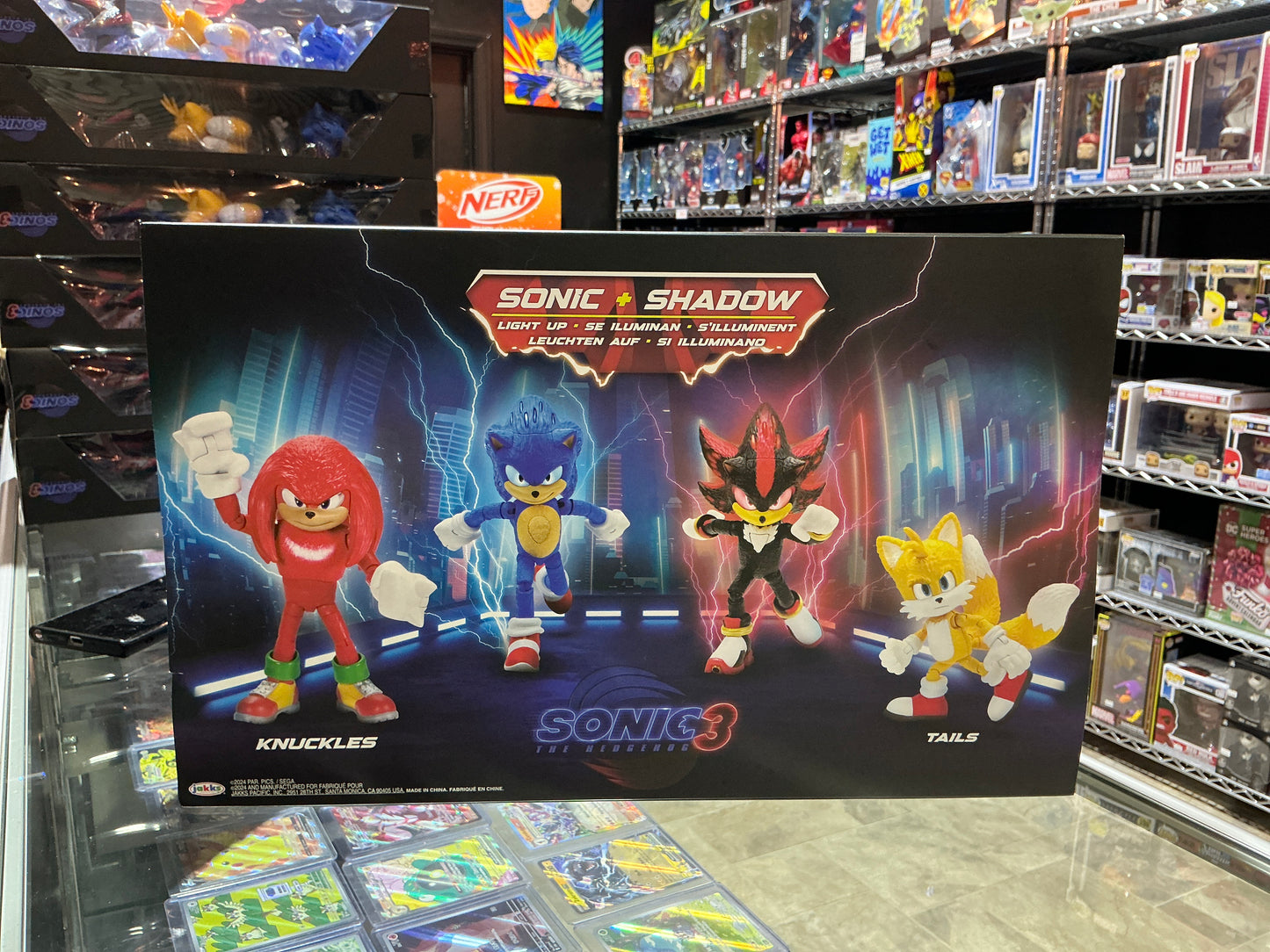 SONIC THE HEDGEHOG 3 MOVIE ACTION 4 PACK LIGHT UP FIGURES