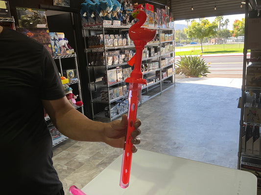 Orange flamingo bubbles