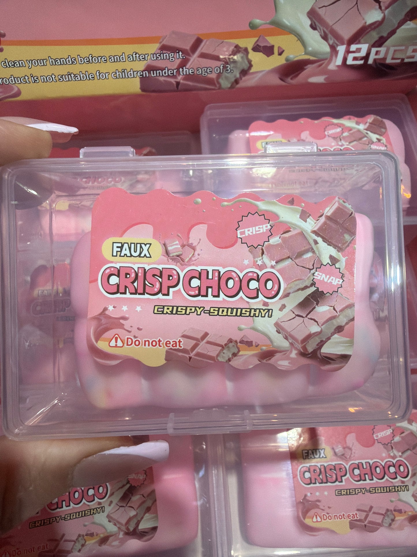 Strawberry bar wax cracking squishy