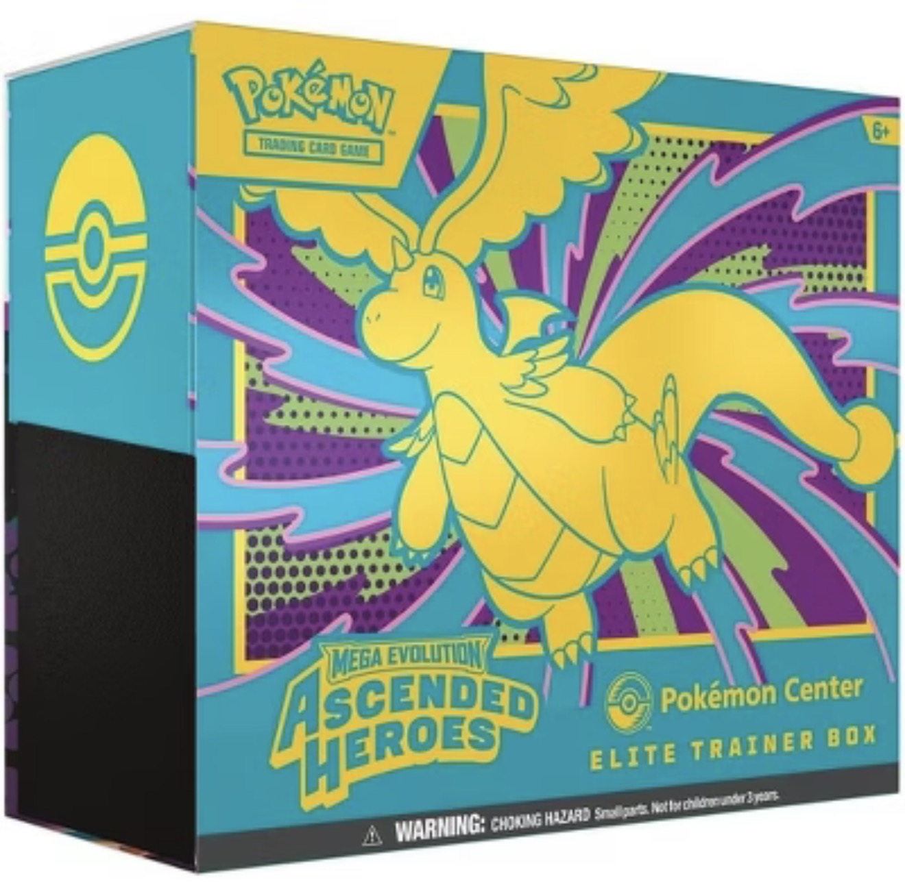 Pokémon Center Elite Trainer Box from the Mega Evolution—Ascended Heroes expansion, featuring Mega Dragonite