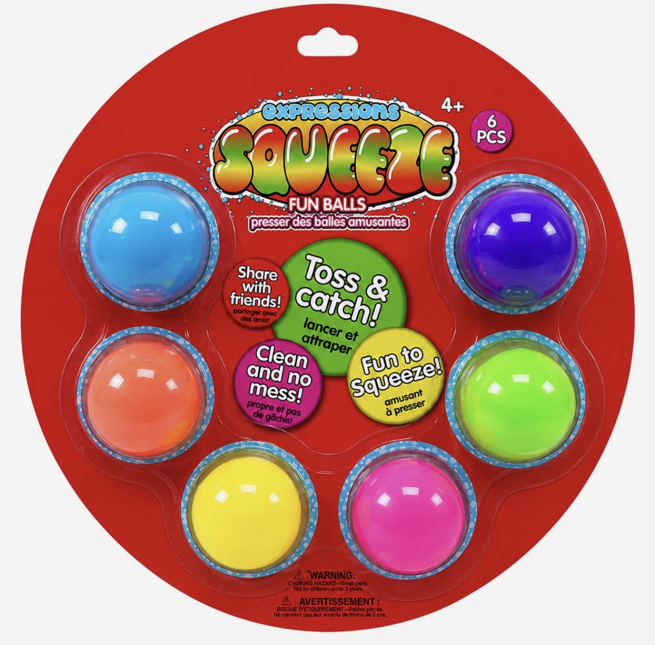 Squishy Squeeze fun ball 6pk