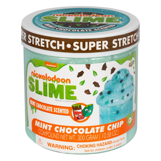 Nickelodeon Green with Brown Mint Chocolate Chip Ice Cream Scented Dream Cloud Slime