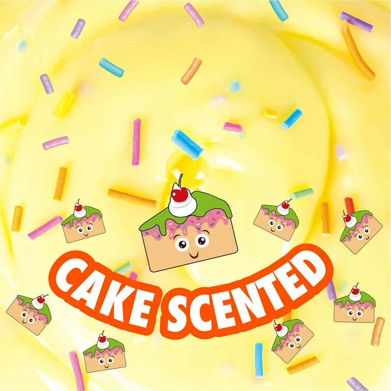Nickelodeon Yellow Scented Cake Batter Slime Finished with Colorful Sprinkles