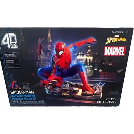 4D Build Marvel Spider-Man 3D Puzzle Model Kit, 313 Pieces