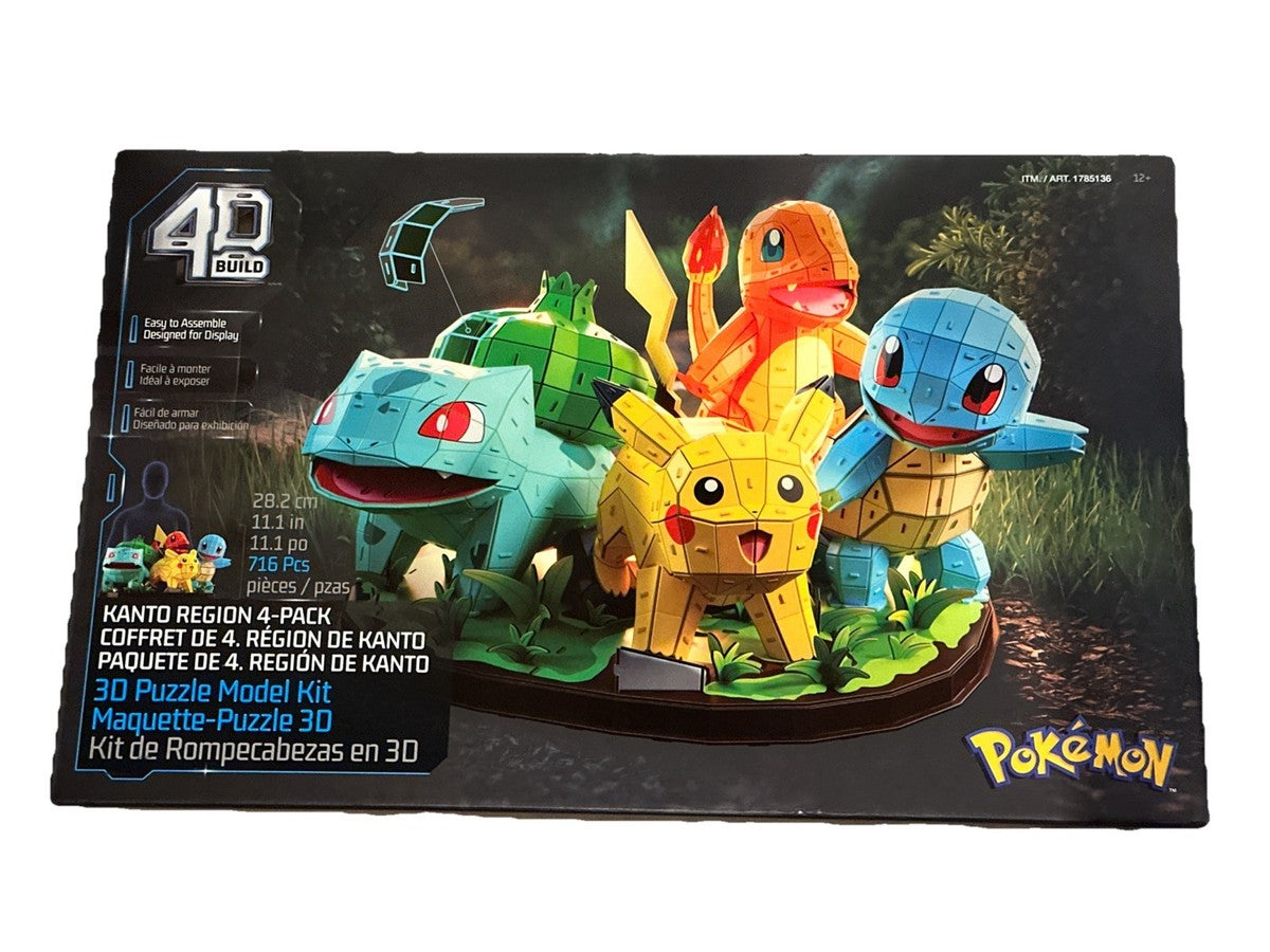 4D Build Pokémon Starter Set 3D Model Kit