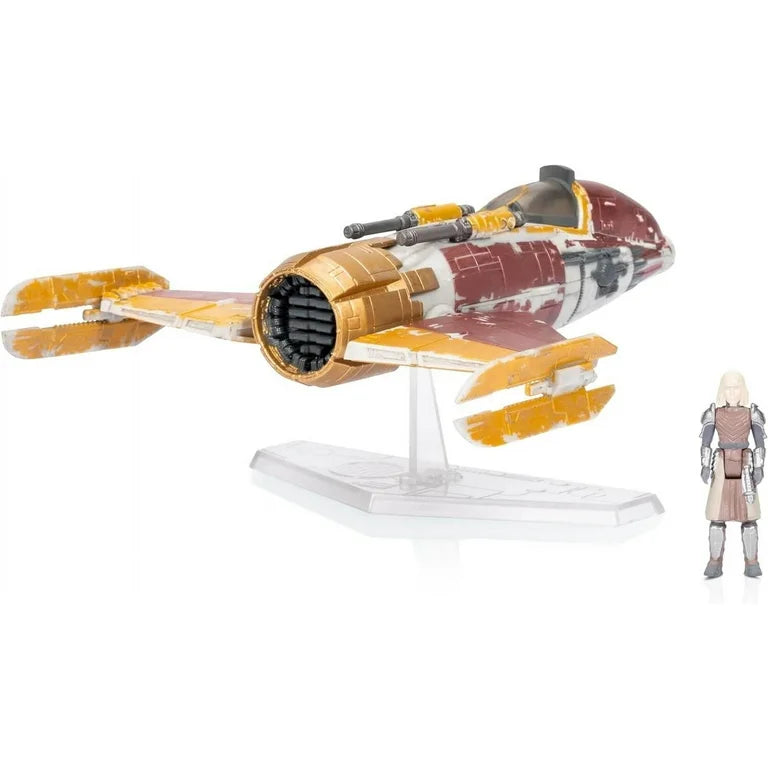 STAR WARS Micro Galaxy Squadron Fiend Fighter - 5 inch Vehicle with 1 inch Micro Figure Accessory