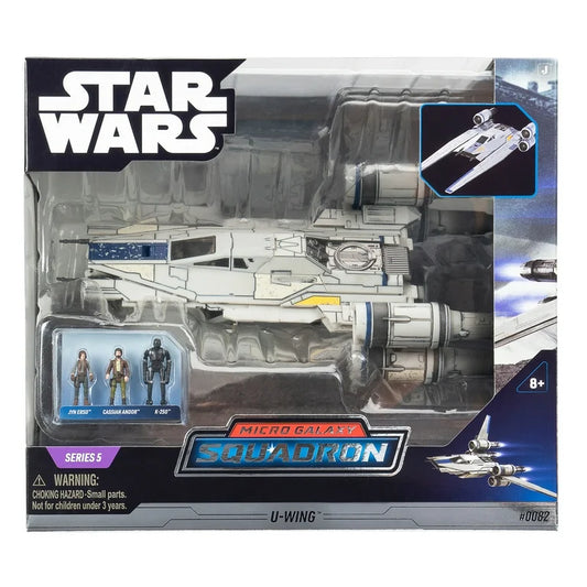 Star Wars Micro Galaxy Squadron U-wing Starfighter - 12 inch Vehicle with Foldout Wings, Troop Bay, Sniper Gun, and Three 1 inch Figure Accessories