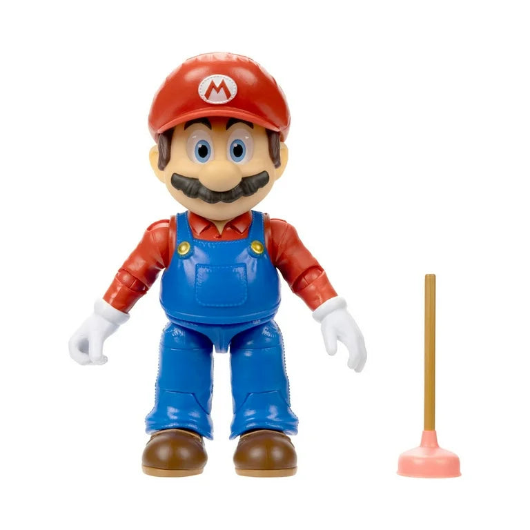 Super Mario Movie 5 inch Mario Action Figure with Plunger Accessory