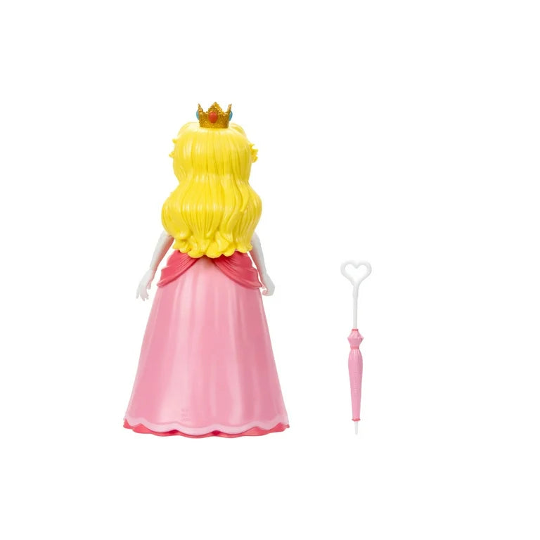 Nintendo Super Mario Movie 5 inch Princess Peach Action Figure with Umbrella Accessory