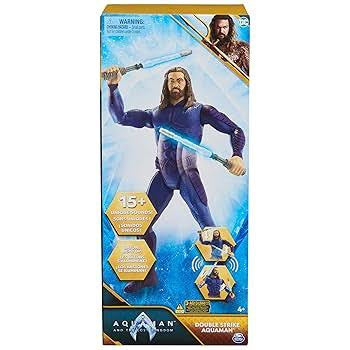 DC Comics, Double Strike Aquaman Action Figure, 12-inch, Stealth Suit, Lights & Sounds
