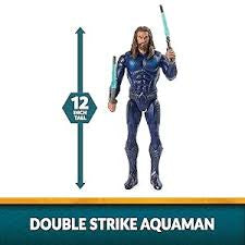 DC Comics, Double Strike Aquaman Action Figure, 12-inch, Stealth Suit, Lights & Sounds