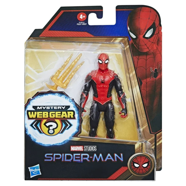 Marvel Spider-Man Mystery Web Gear Upgraded Black and Red Suit Spider-Man Action Figure