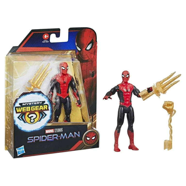 Marvel Spider-Man Mystery Web Gear Upgraded Black and Red Suit Spider-Man Action Figure