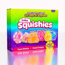 Taba Squishies 24-Day Countdown Calendar, 24-Piece Toy Advent Calendar