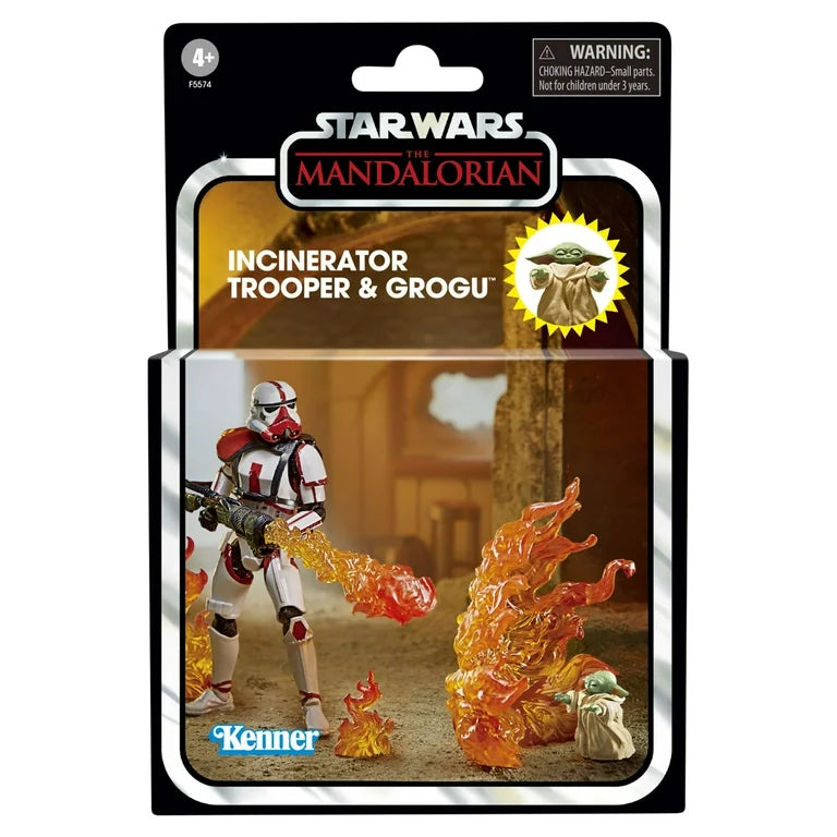 Star Wars The Vintage Collection Incinerator Trooper & Grogu Deluxe Figures, 3.75-Inch-Scale