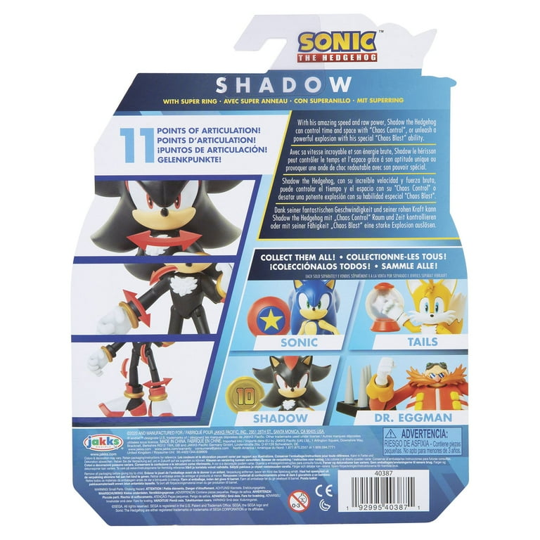 Sonic The Hedgehog - Shadow with Super Ring - 4 Inch Action Figure