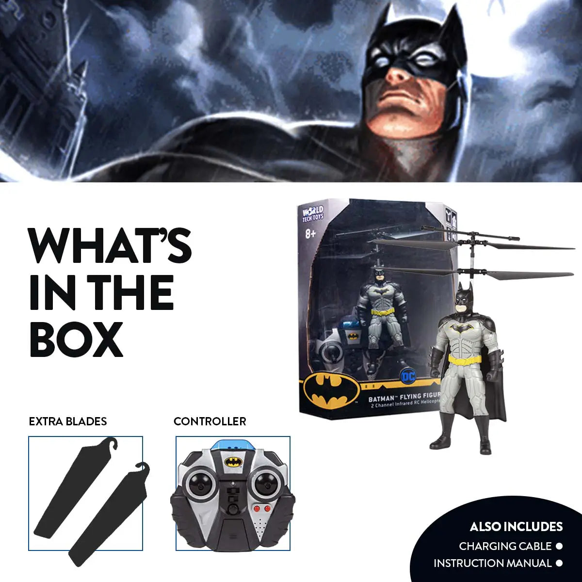 Batman 2CH Ir Flying Figure Helicopter Remote Control