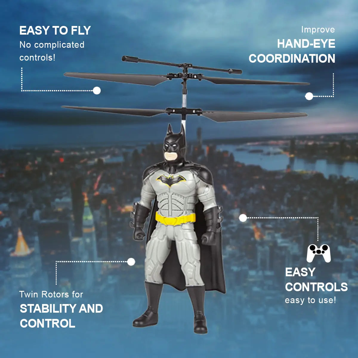 Batman 2CH Ir Flying Figure Helicopter Remote Control