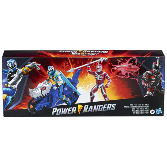 Power Rangers: Dino Fury Face-Off Blue Ranger and Vehicle vs Lord Zedd Kids Toy