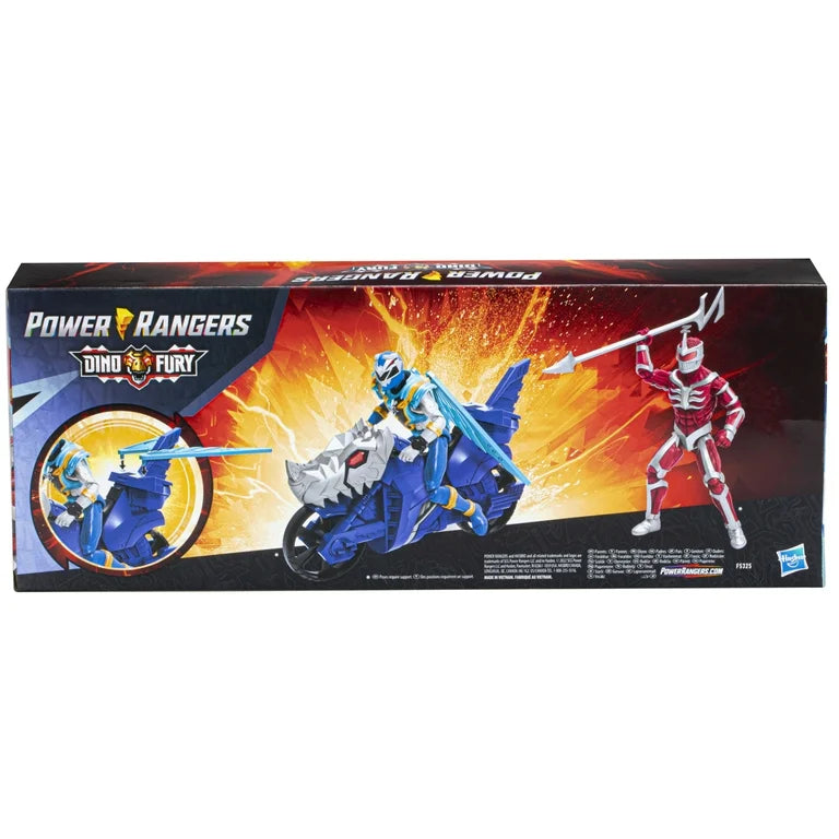 Power Rangers: Dino Fury Face-Off Blue Ranger and Vehicle vs Lord Zedd Kids Toy