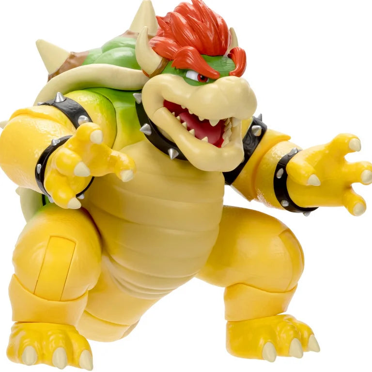 The Super Mario Bros. Movie 7 inch Feature Bowser Action Figure with Fire Breathing Effects